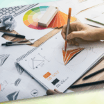 a logo being designed