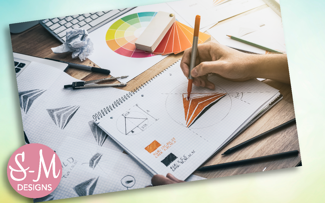 a logo being designed